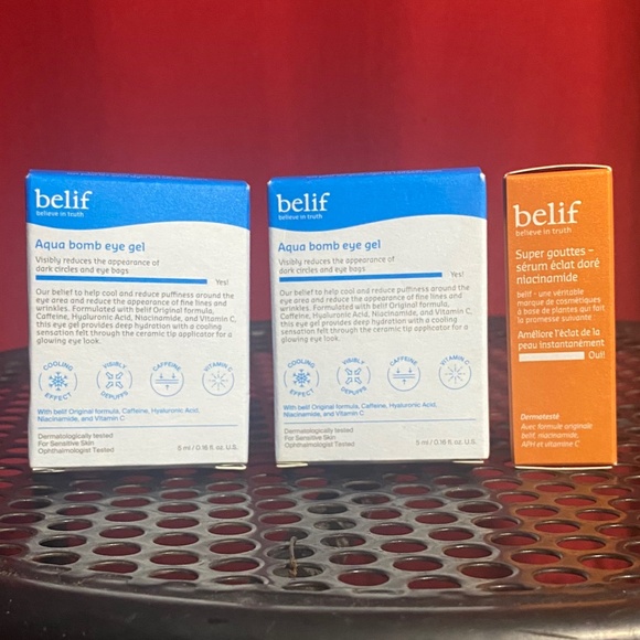 belif 3 Pc Skincare Set Eye Gel, Super Drops NEW - Picture 1 of 1
